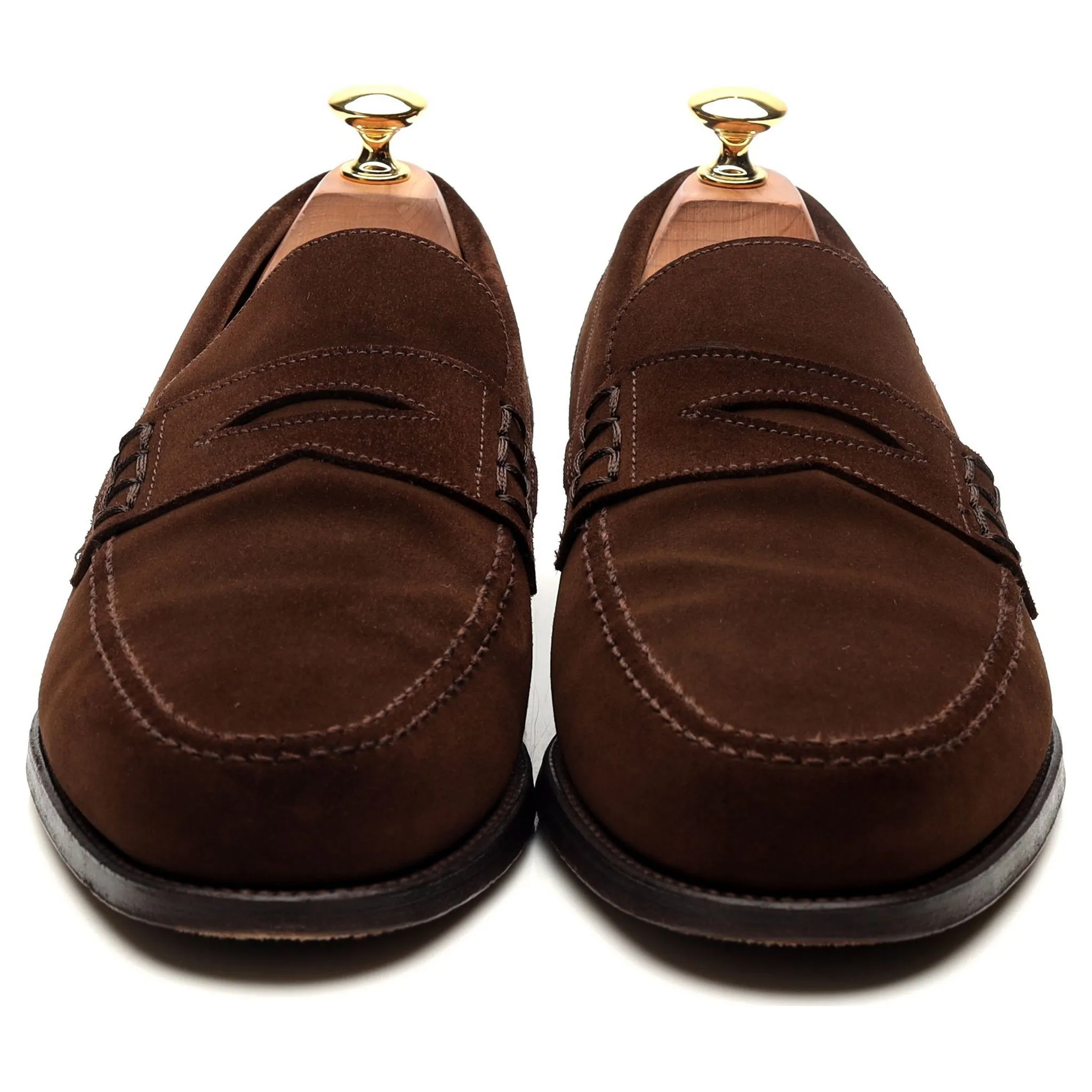 'Exeter' Dark Brown Suede Loafers UK 9 EX