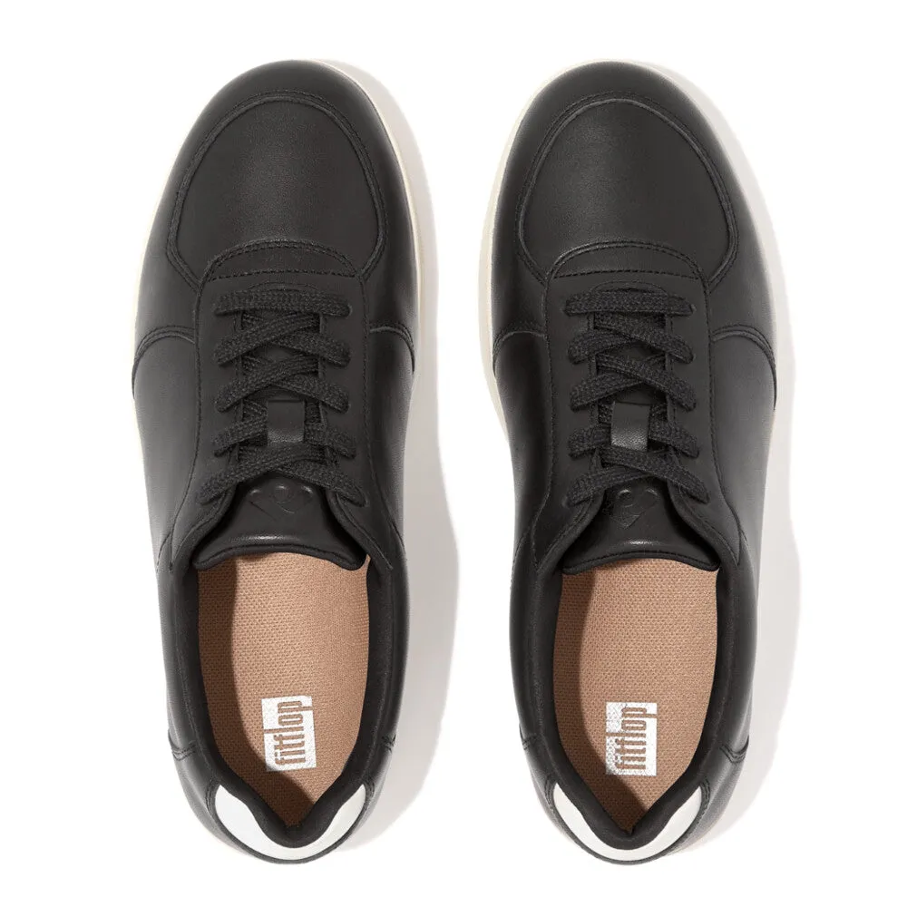 FitFlop Rally Leather Panel Sneakers Black