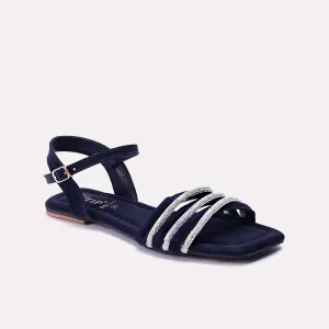 Fleur Blue Fancy Flat Sandals 0421271