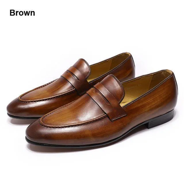 Formal Business Loafers Men's Casual Shoes MCSSOC14 Leather Flats