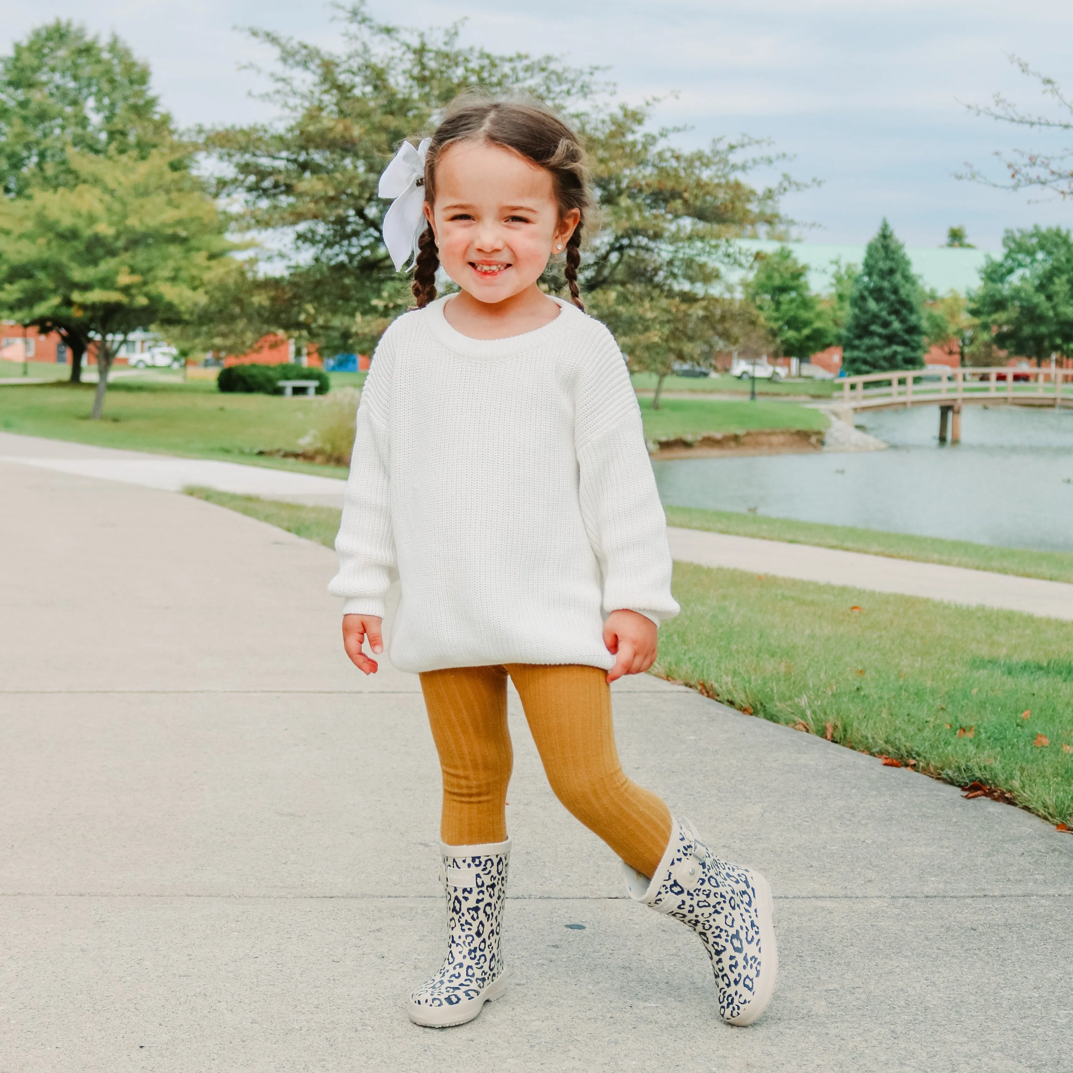 Girls Rain Boots in Leopard - Pavlova