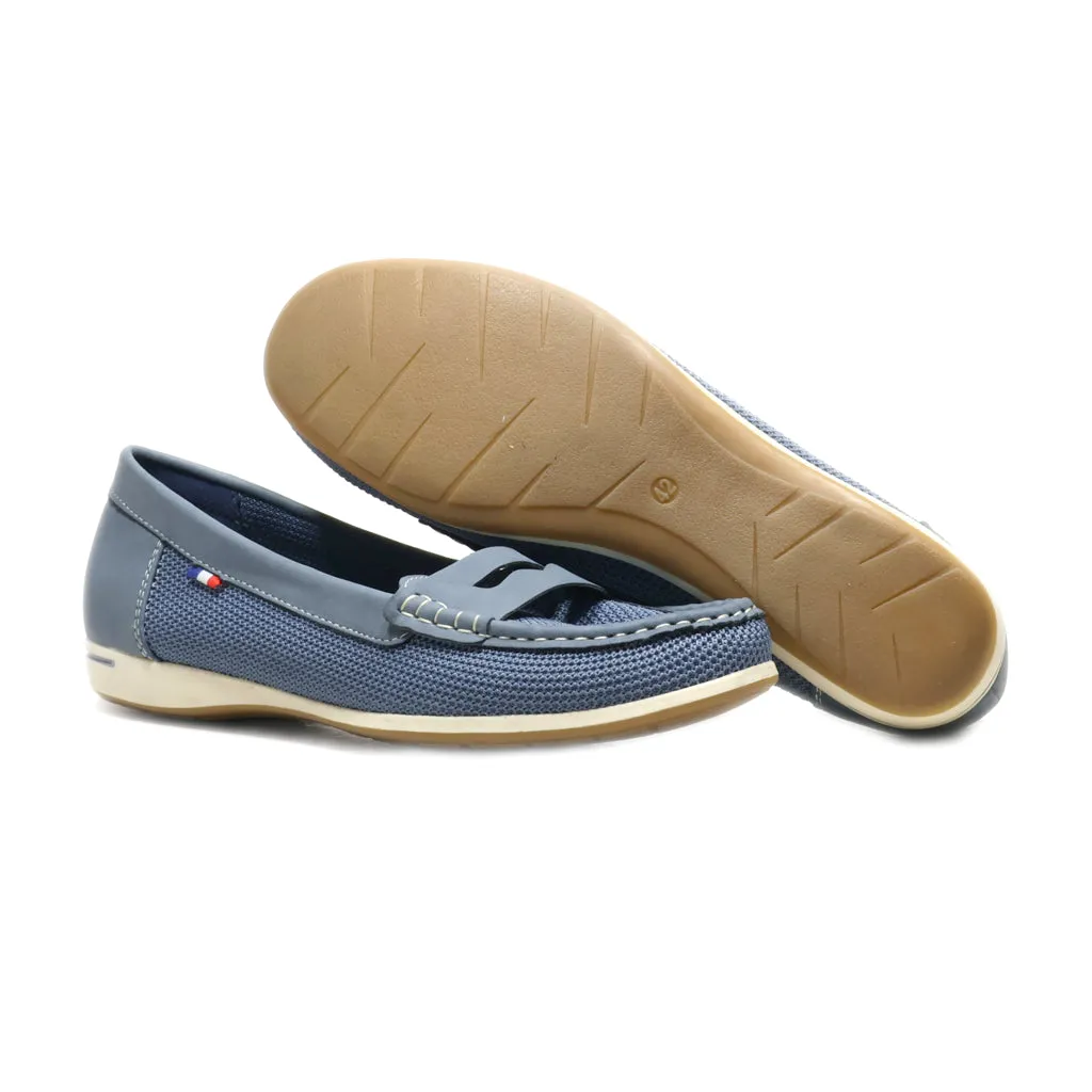 Graceland Loafers Leather Blue Colour For Women