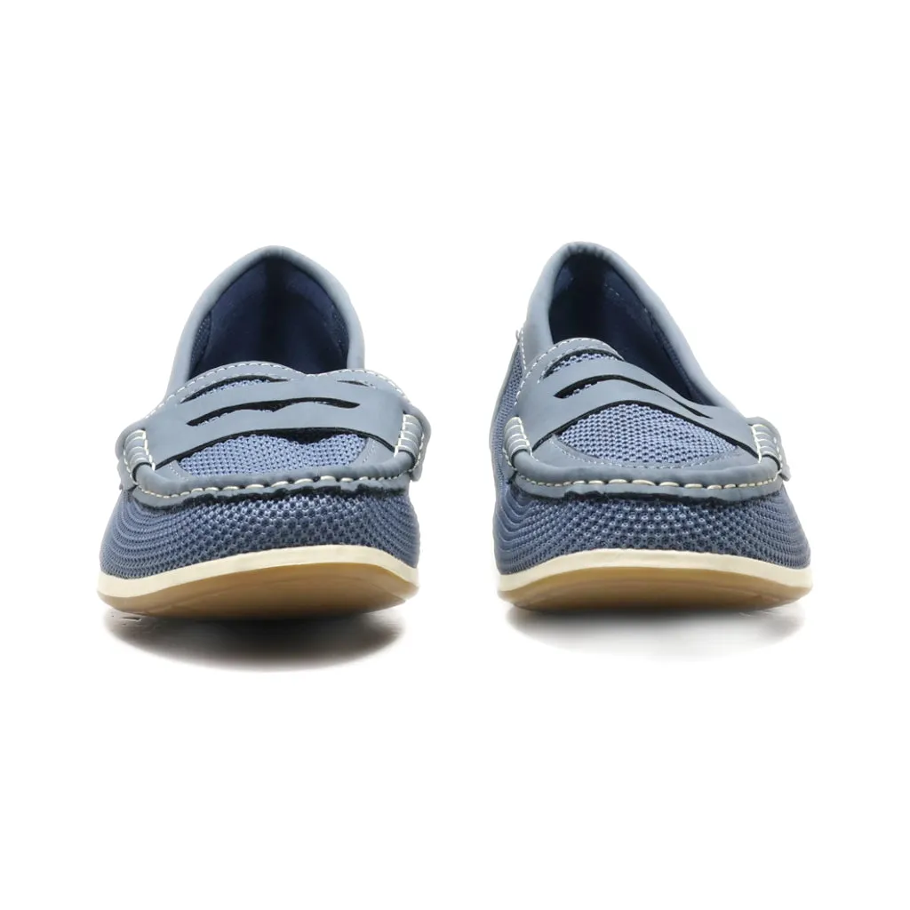 Graceland Loafers Leather Blue Colour For Women