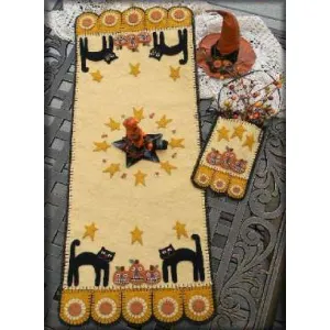 Halloween Cats & Jacks Penny Rug & Penny Pocket PLP-126e - Downloadable Pattern