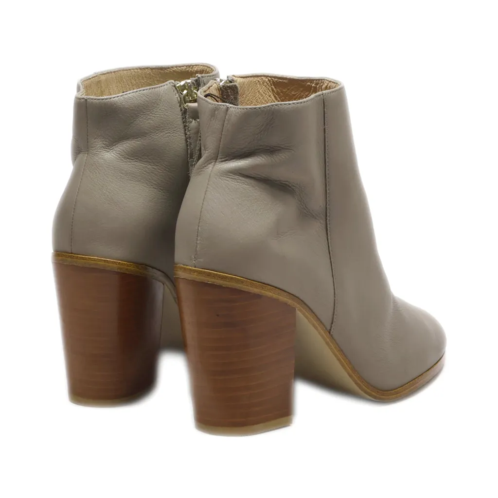 H&M Ankle Boots Leather Grey Colour For Women