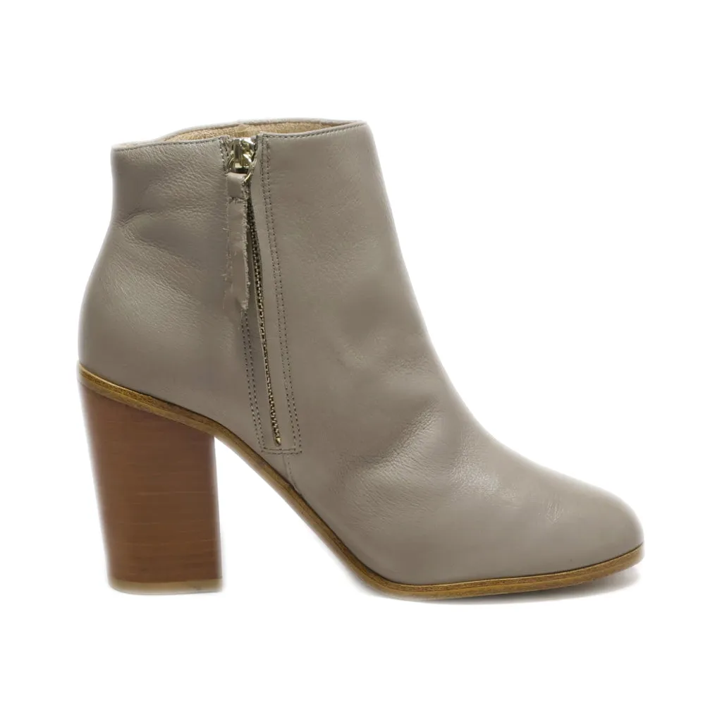 H&M Ankle Boots Leather Grey Colour For Women