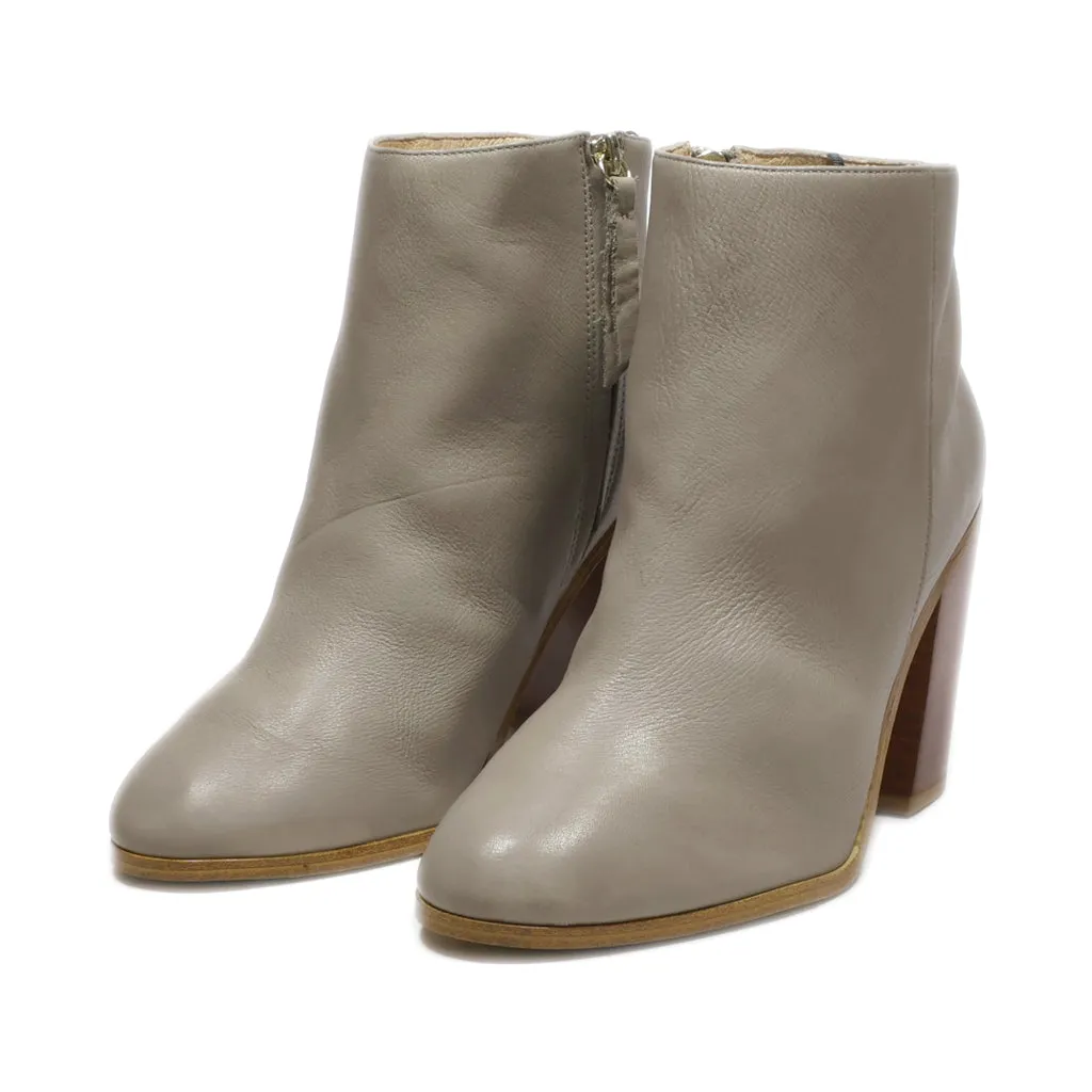 H&M Ankle Boots Leather Grey Colour For Women