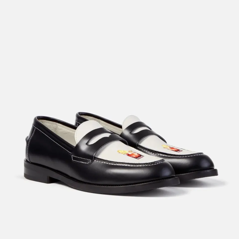 Hand-Painted Motif Penny Loafer - Men's