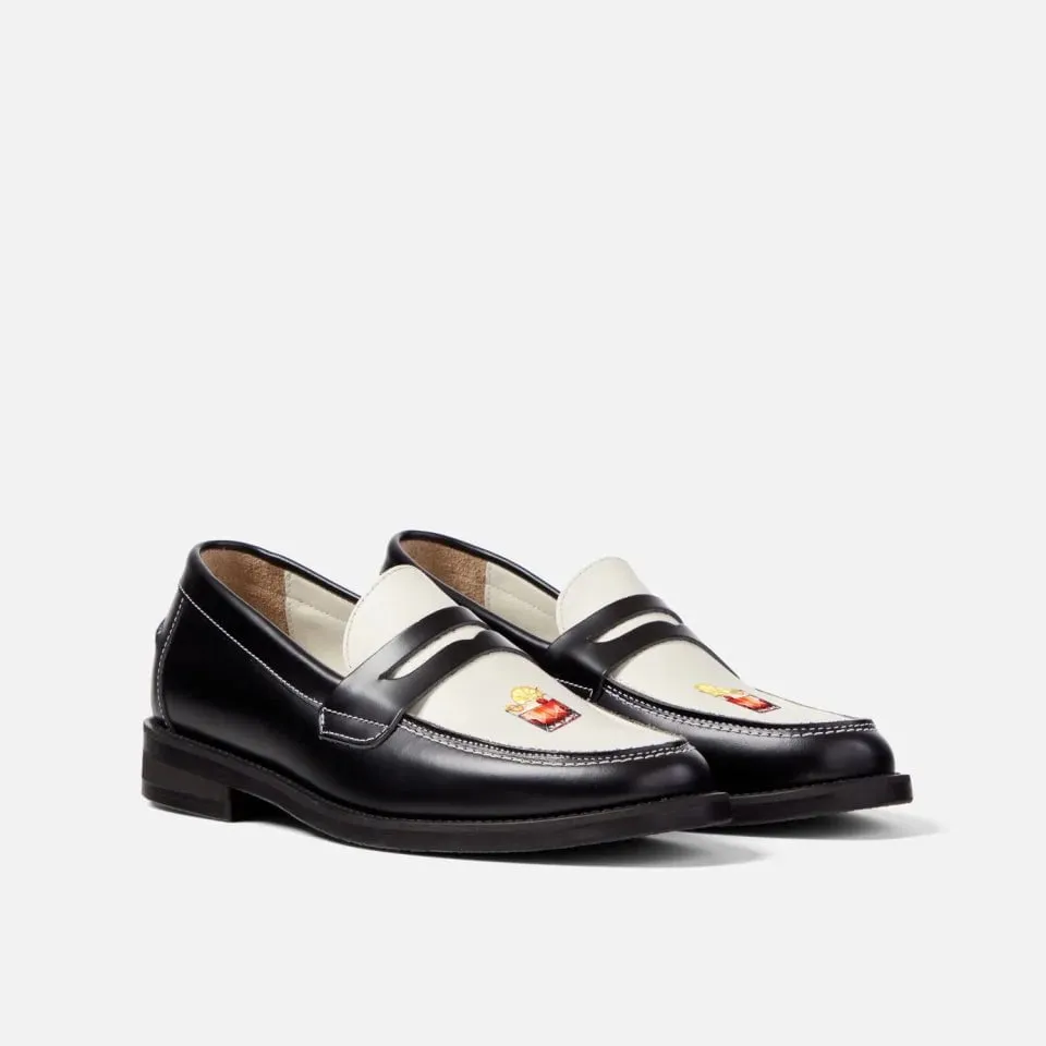 Hand-Painted Motif Penny Loafer - Women's