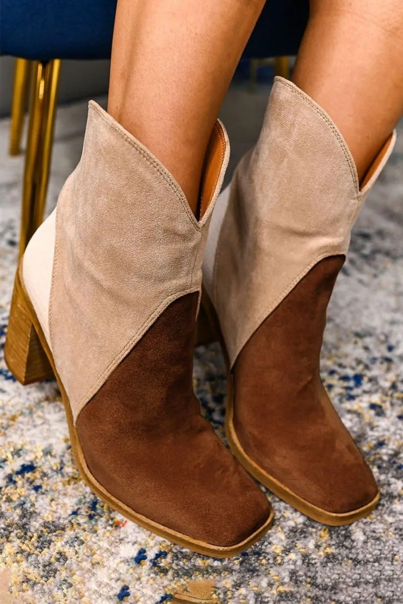 Hannah Suede Heeled Ankle Booties