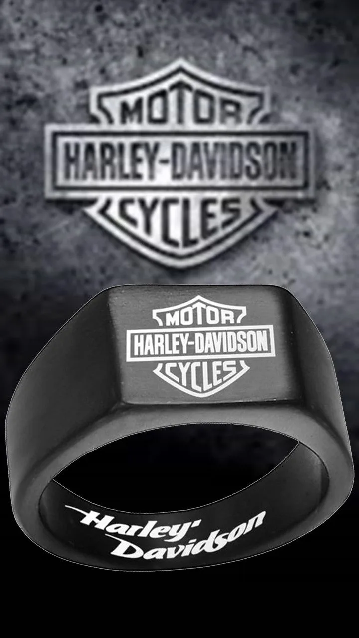 Harley Davidson Ring 10mm Black Titanium Ring | #HarleyDavidson #motorcycle