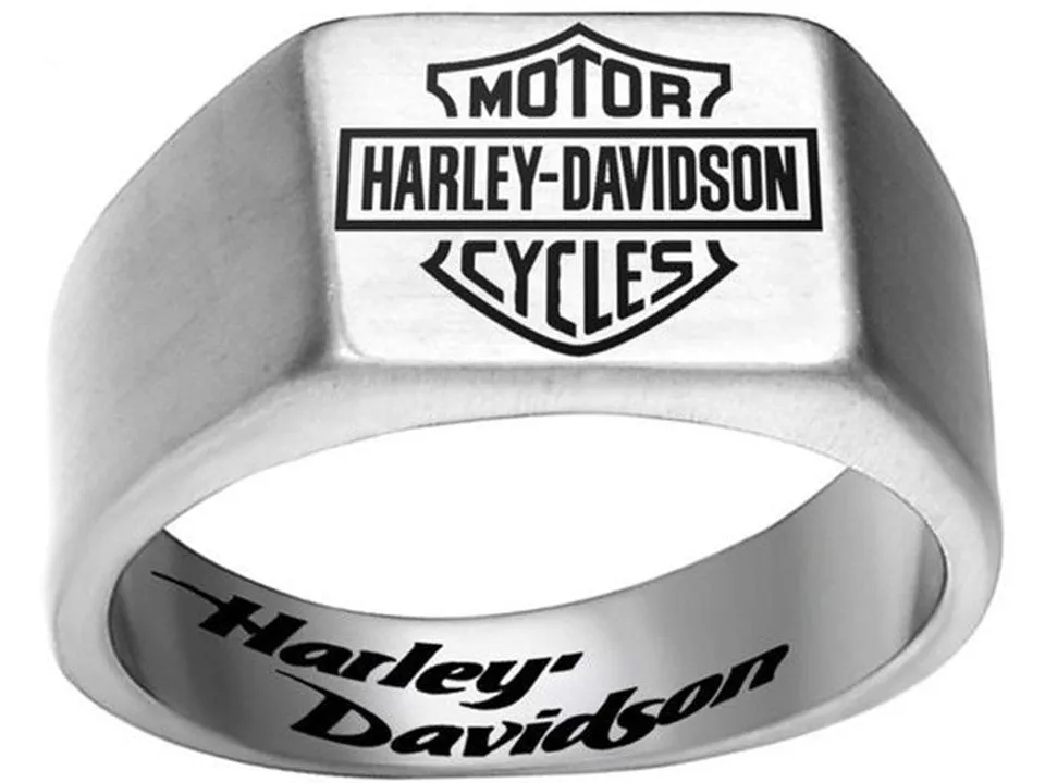 Harley Davidson Ring 10mm Silver Titanium Ring | #HarleyDavidson #motorcycle