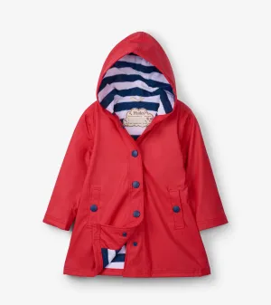 Hatley Splash Jacket -- Red w/ Navy/White Stripe