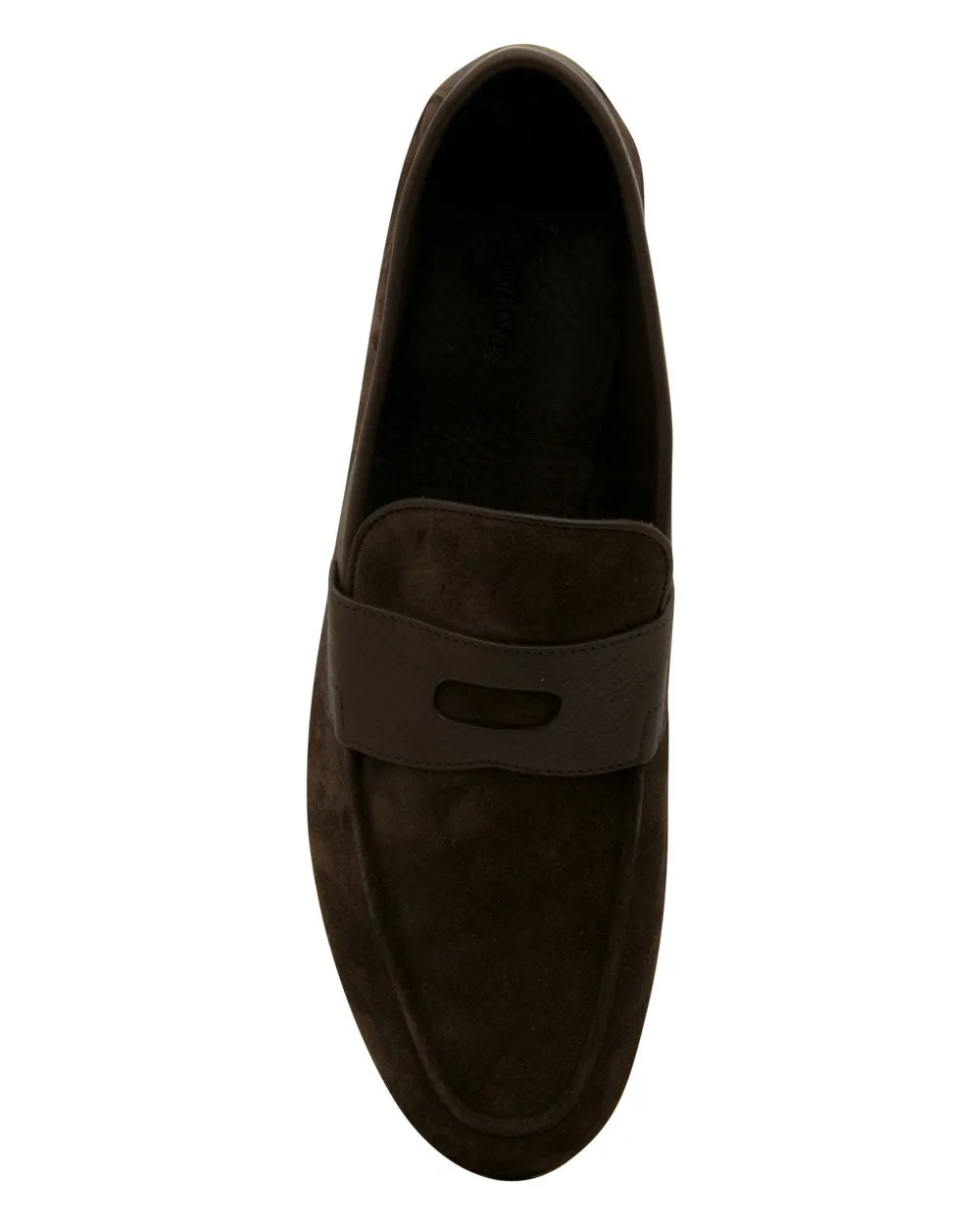 Hendra Suede Penny Loafer in Brown