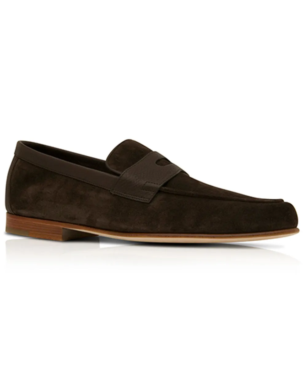 Hendra Suede Penny Loafer in Brown