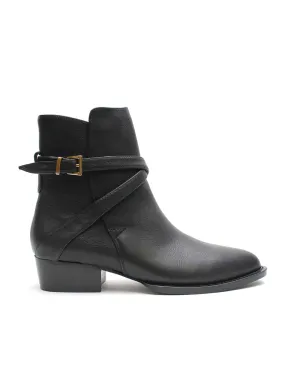 Jess Western Boot - Pebbled Black