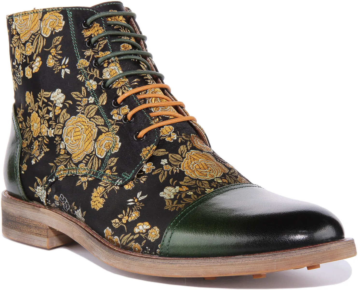 Justinreess England Adam Floral In Green For Men