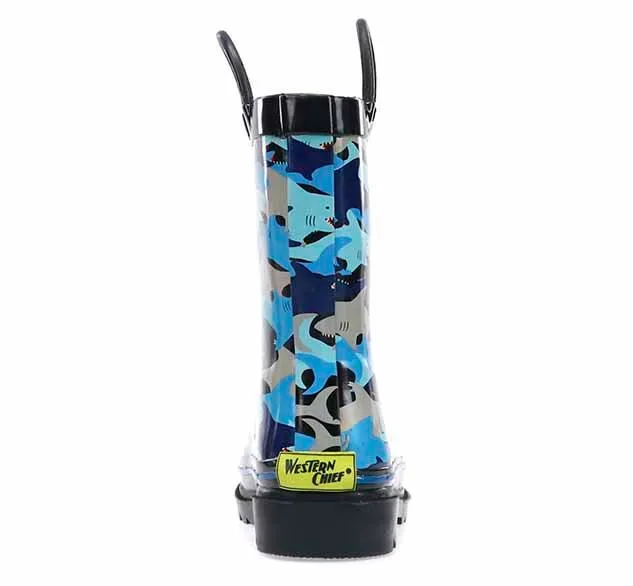 Kids Shark Chomp Rain Boot - Blue