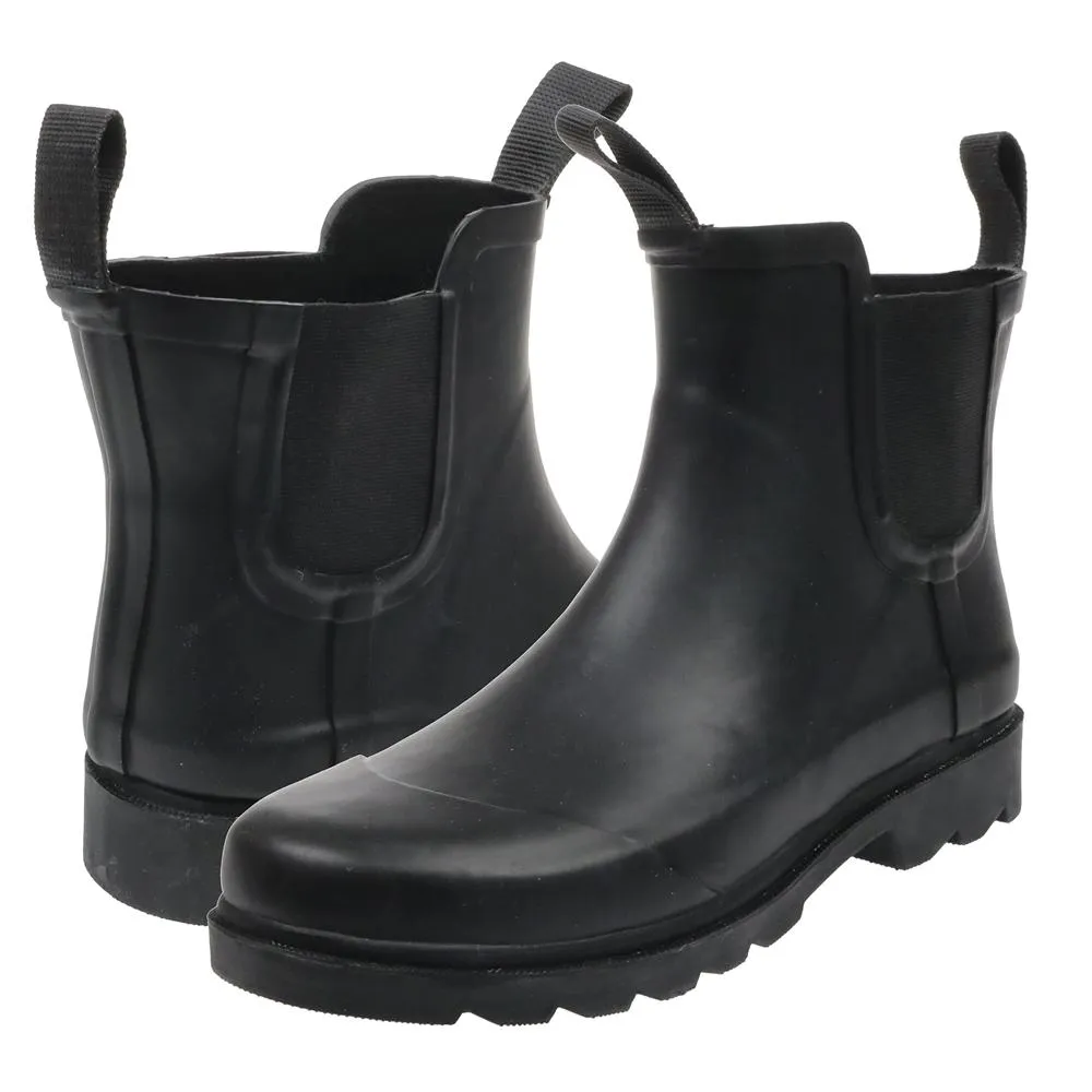 Ladies Matte Rain Boot with Contrasting Toe Cap