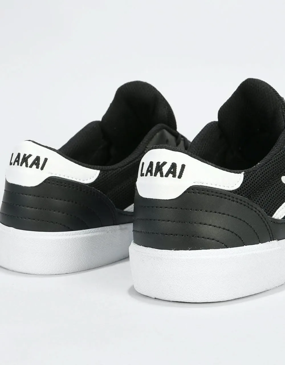 Lakai Cambridge Skate Shoes - Black/White Suede