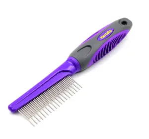 Long & Short Teeth Pet Fur Comb - Dog & Cat Hair Detangler, Brush, & Cat