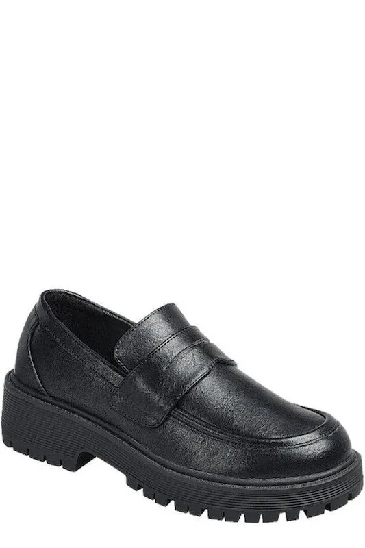 Lug Sole Penny Loafer Shoe