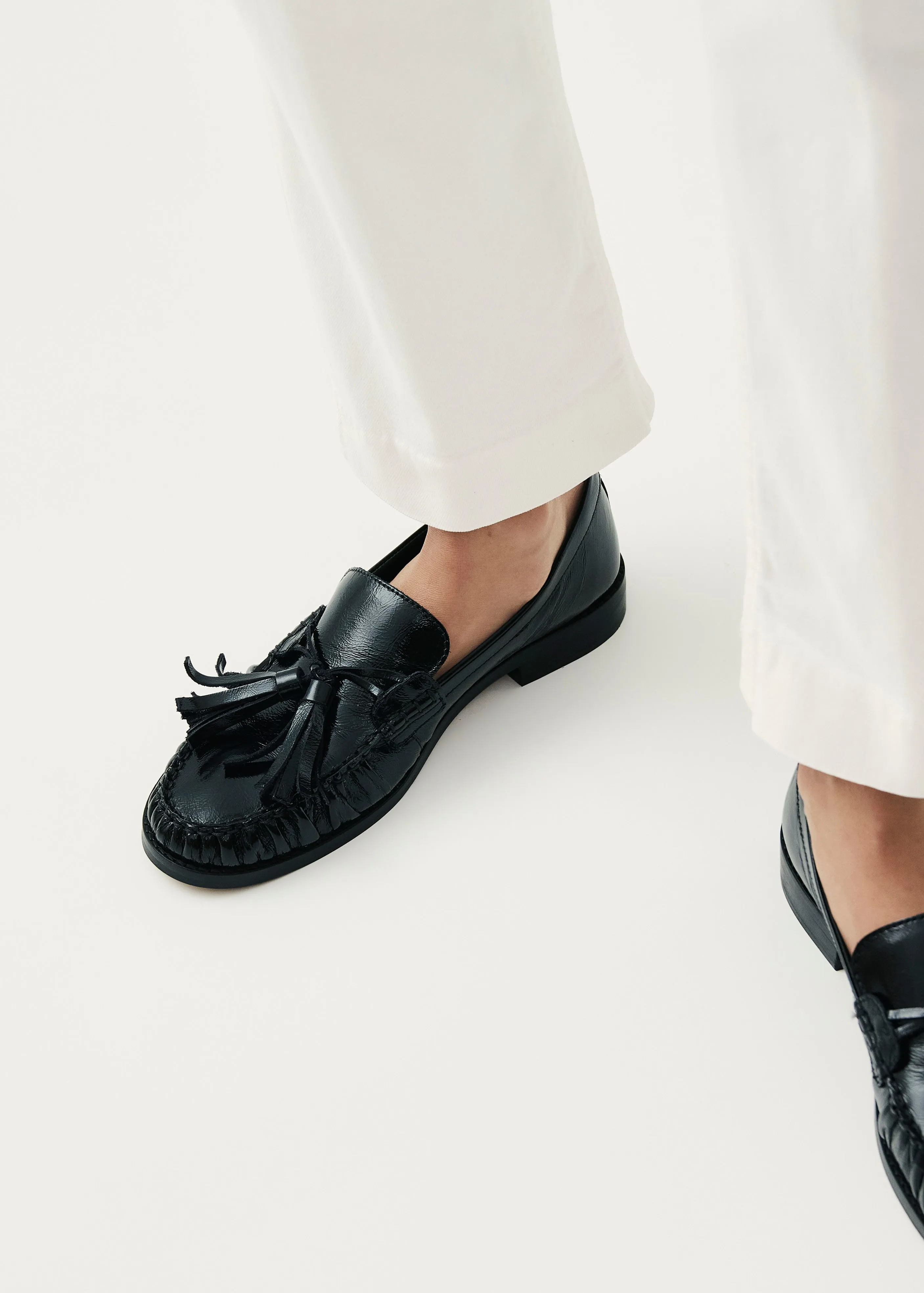 Marietta Onix Black Leather Loafers