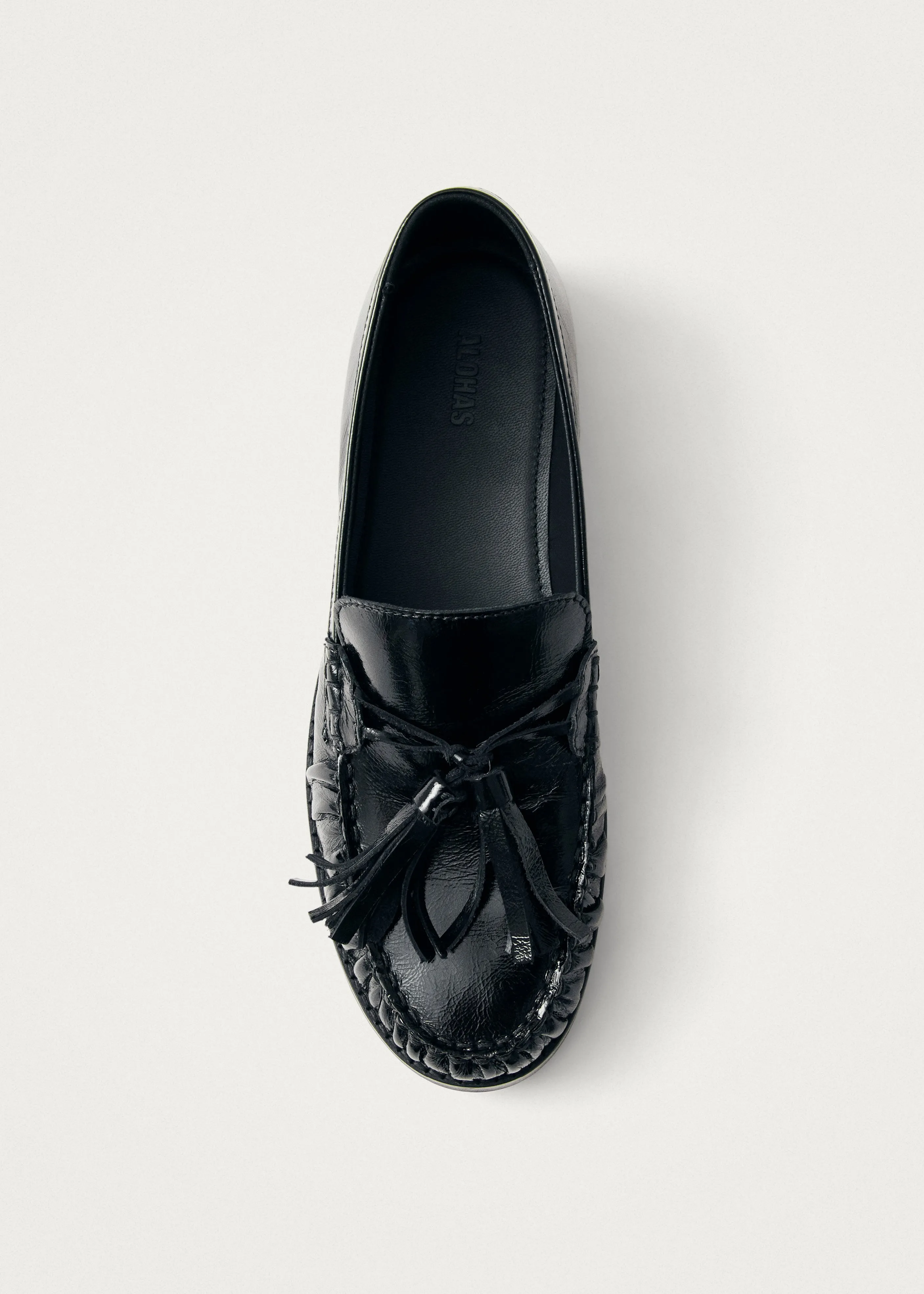 Marietta Onix Black Leather Loafers