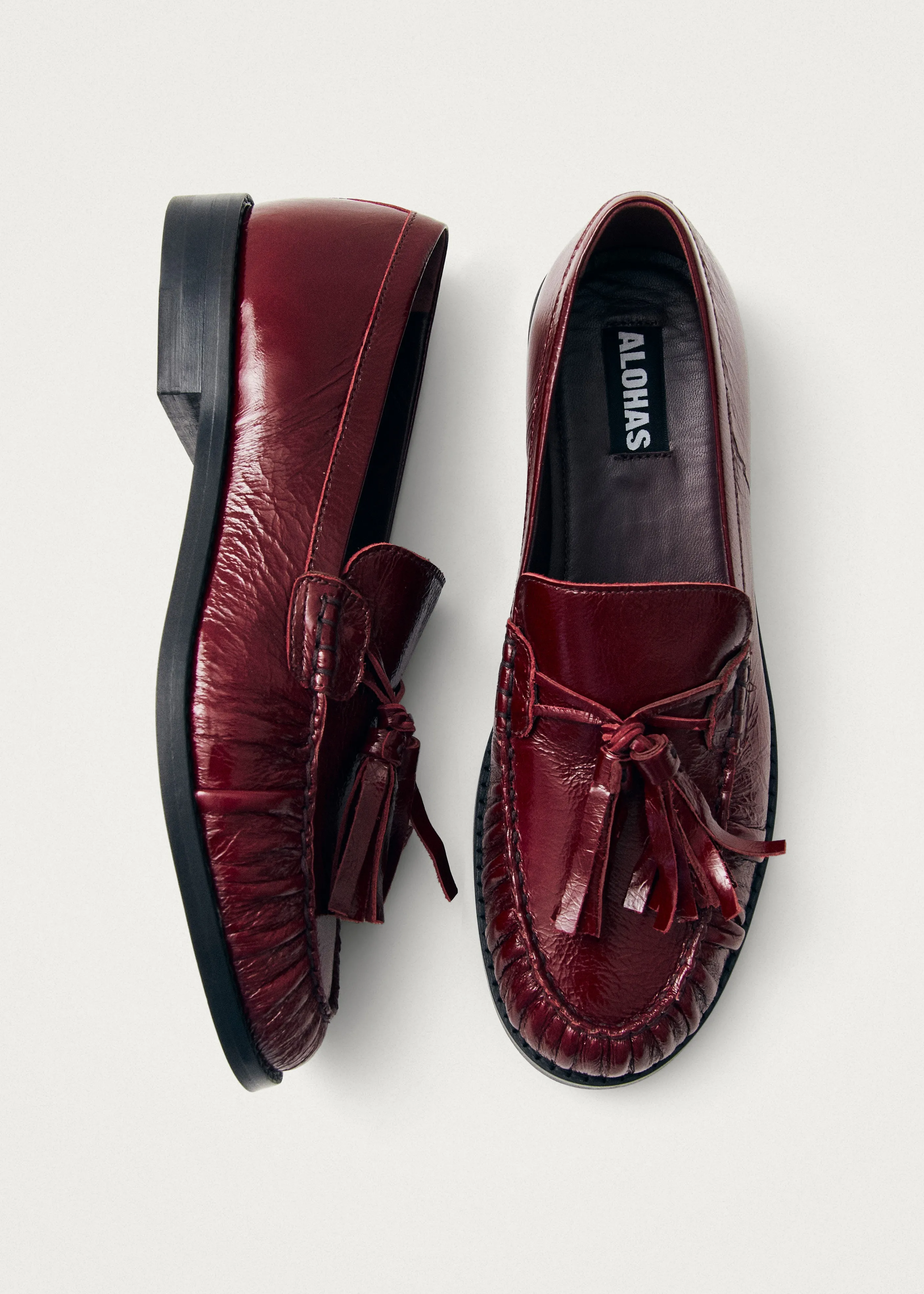 Marietta Onix Burgundy Leather Loafers