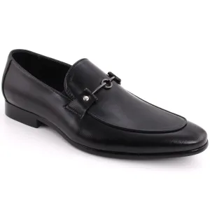 Men “Barlow” Stitched Detail Stylish Buckle Moc Toe Formal Shoes