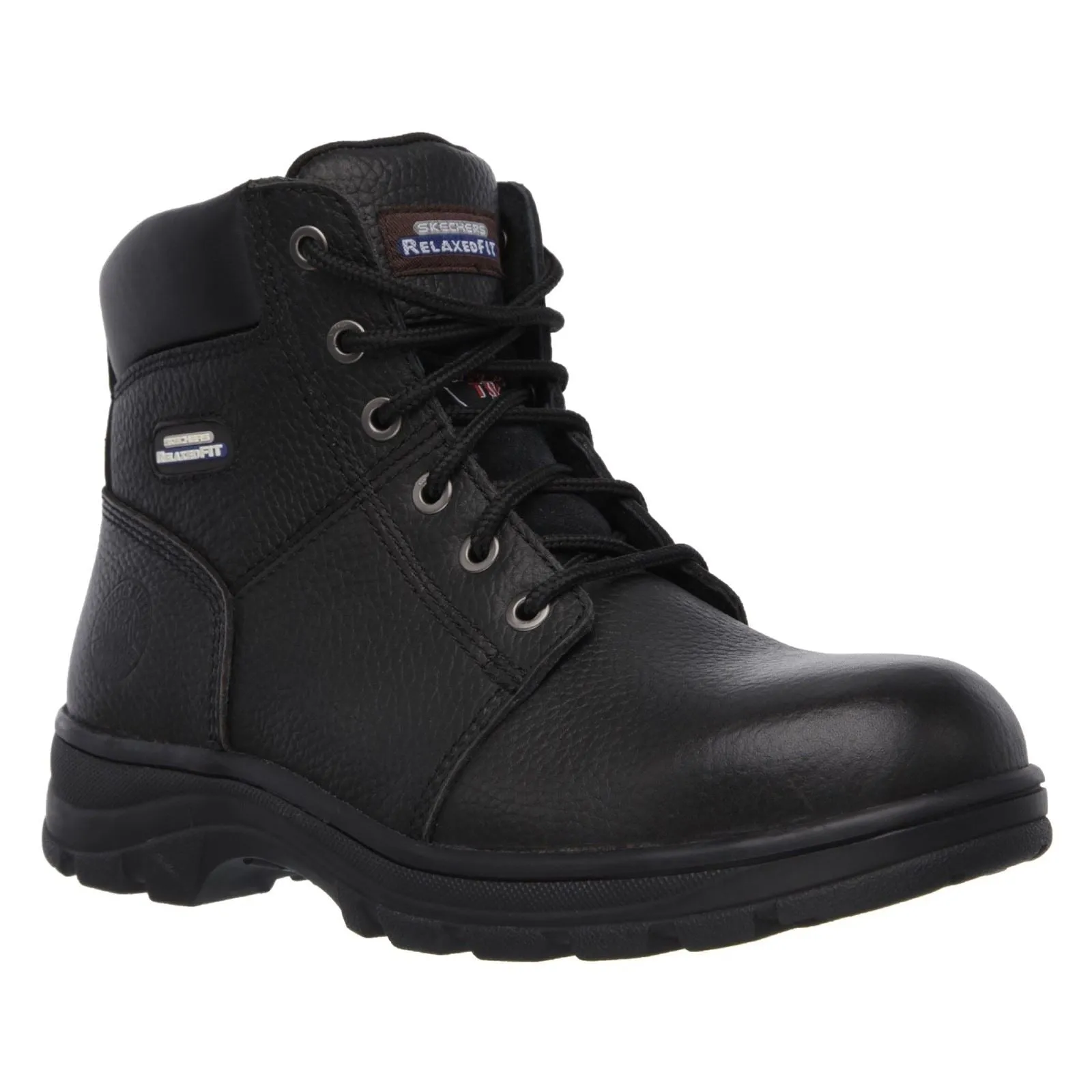 Men's Wide Fit Skechers 77009EC Workshire Safety Boots - Black