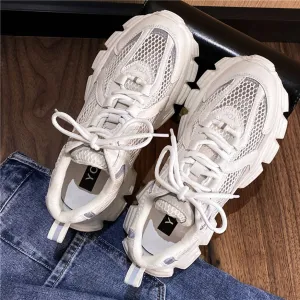 Mesh Patchwork Breathable Lightweight Sneakers