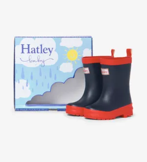 My 1st Rain Boots - Navy & Red Matte