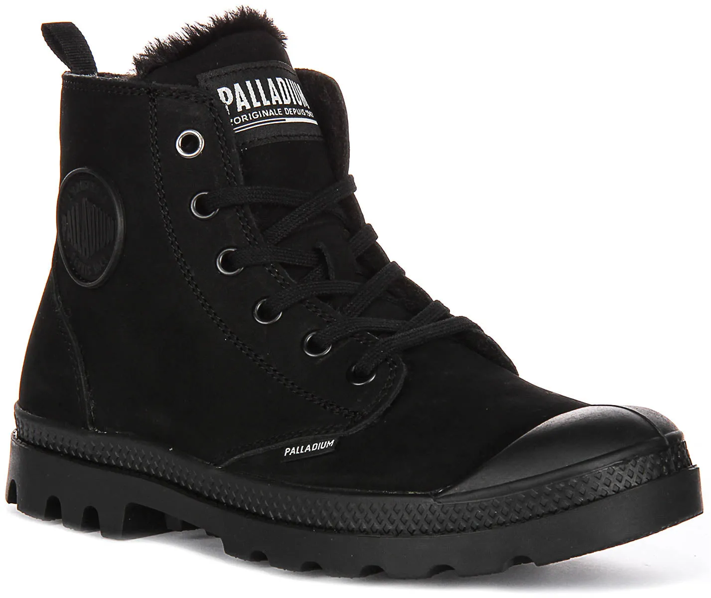 Palladium Pampa Hi Zip Winter Lined In Black