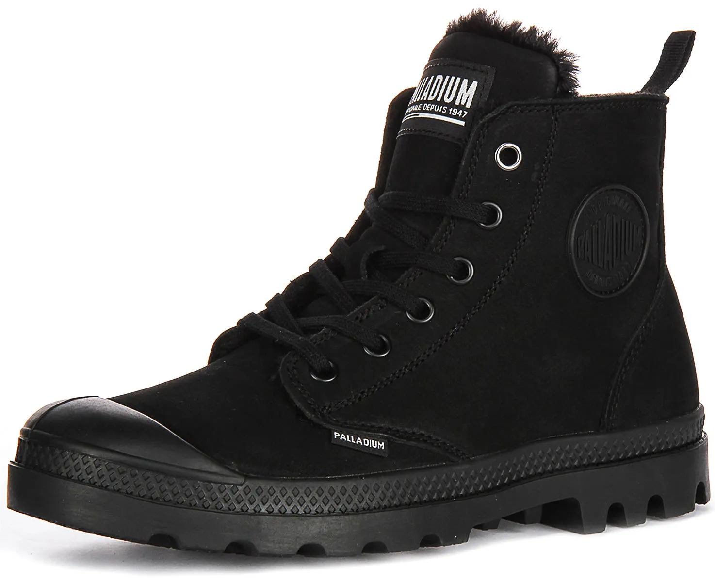 Palladium Pampa Hi Zip Winter Lined In Black