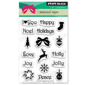 Penny Black Clear Stamps - Seasonal Sign 3 inchX4 inch*