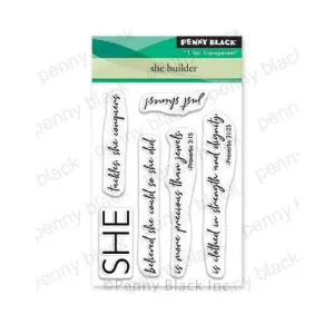 Penny Black Clear Stamps - She Builder*