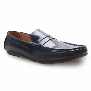 Penny Leather Loafer European Brush Off Ash Grey