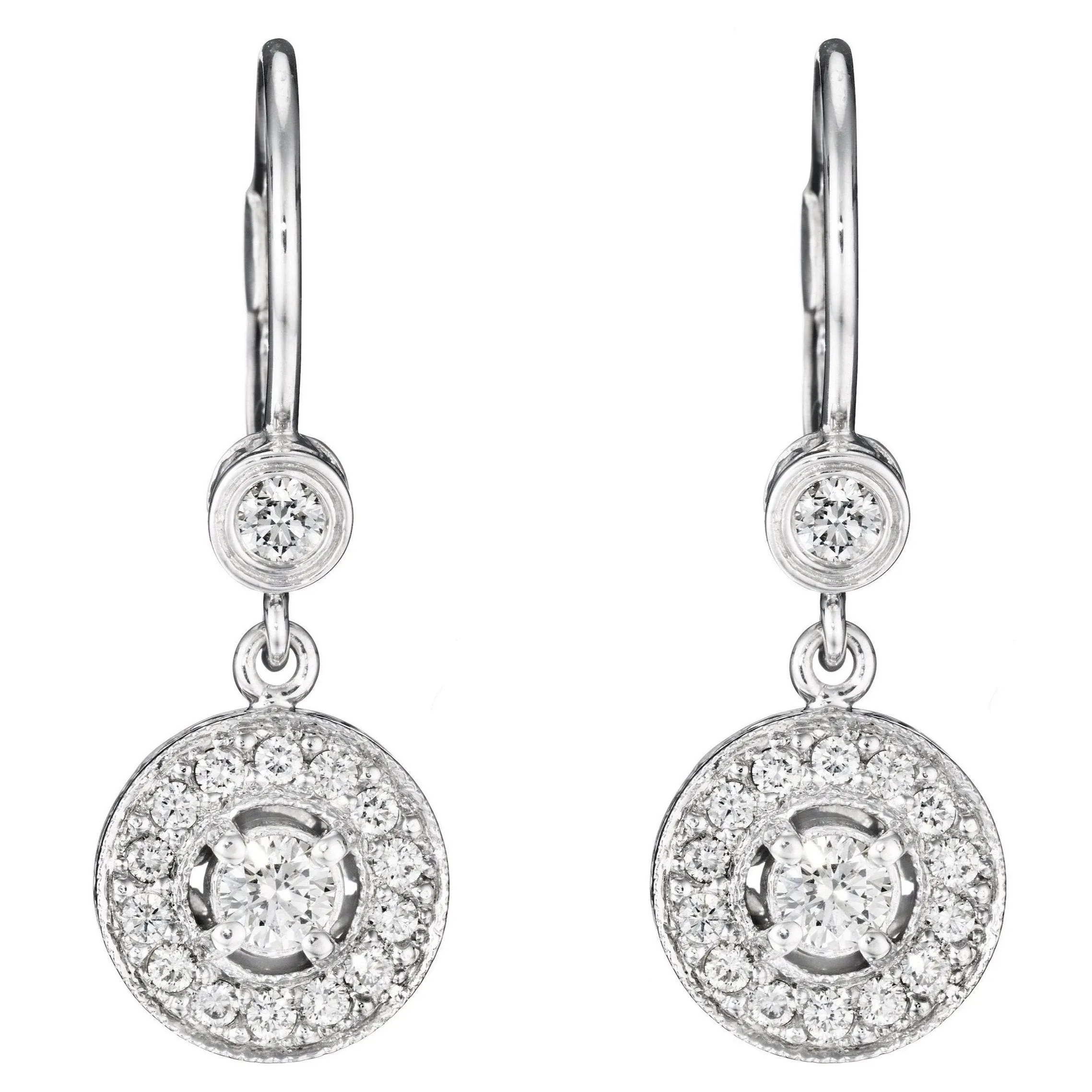 Penny Preville Circle Bezel Drop Earrings