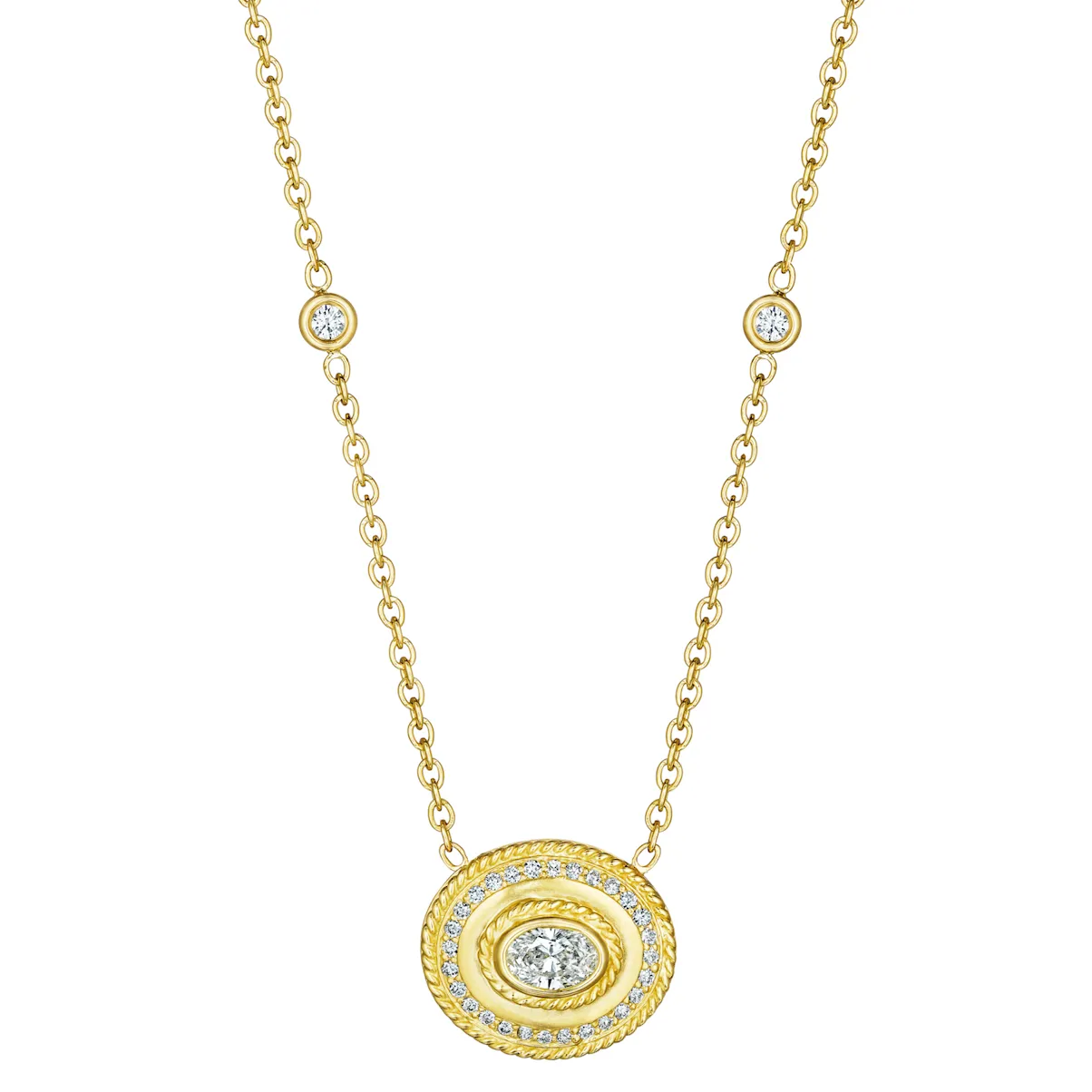 Penny Preville Oval Diamond Pendant Necklace