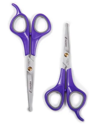 Pet Grooming Shears Kit - Safety Fur Trimming For Dogs, Cats, Rabbits  Stainless