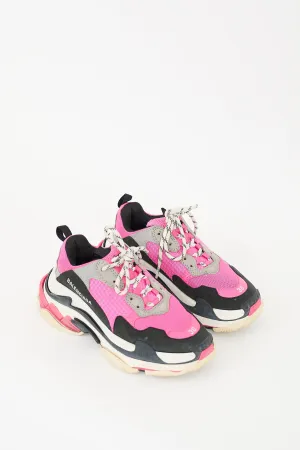 Pink & Black Triple S Sneaker