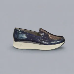 Pitillos Sporty Loafer Navy Patent Leather Slip On 10200 Marino sale