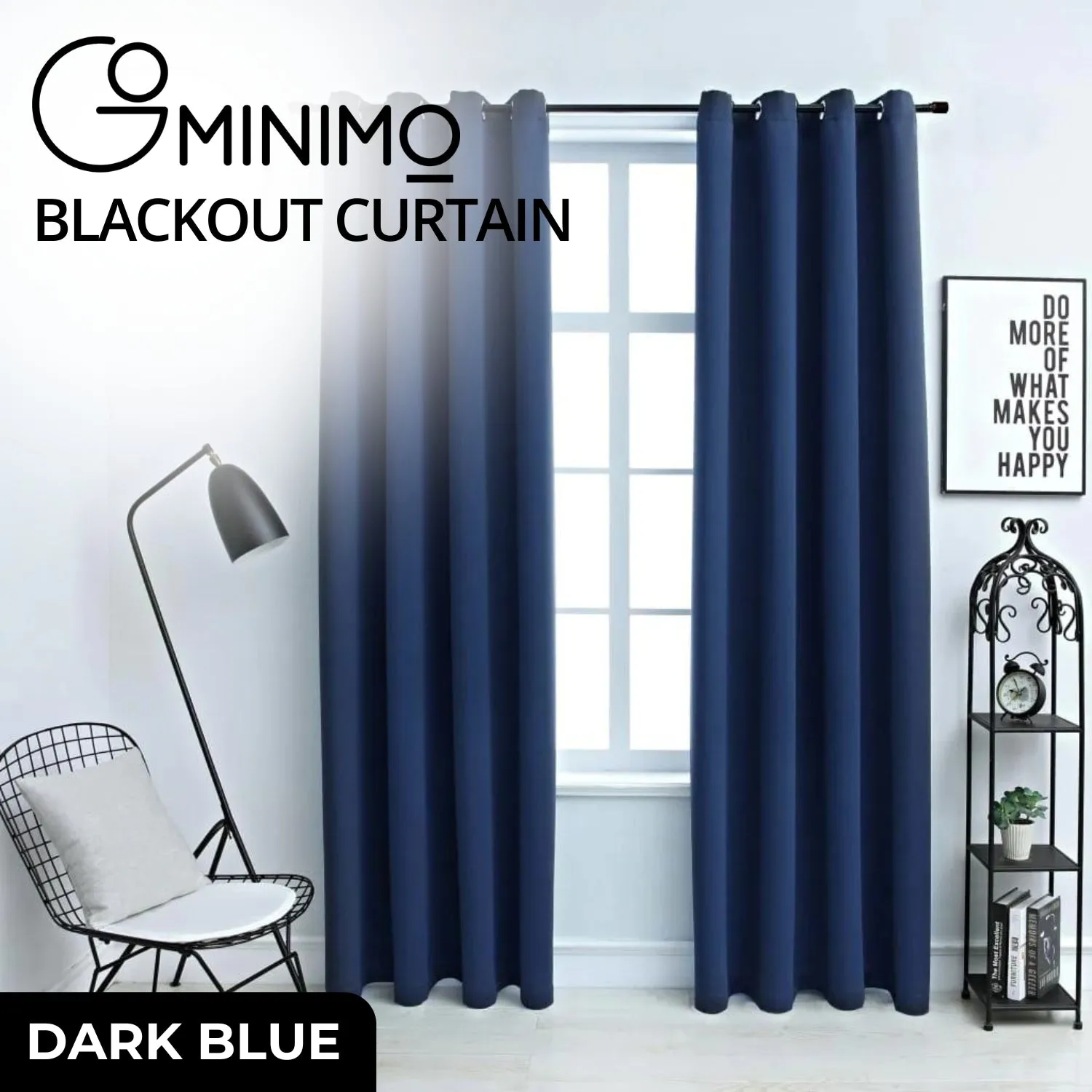 Premium Velvet Blackout Curtains, Thermal Insulated Set of 2 Gominimo