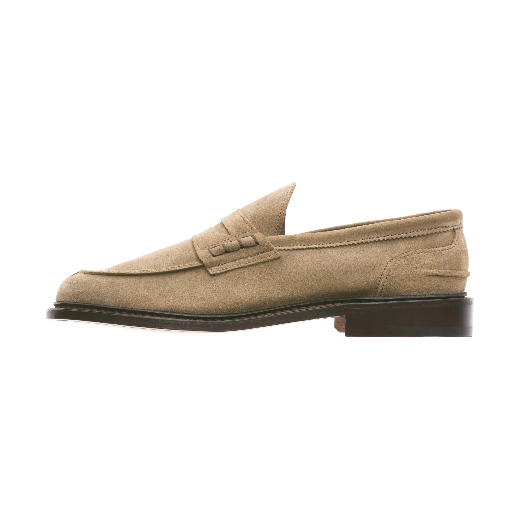 "Adam" Suede Penny Loafer in Light Brown