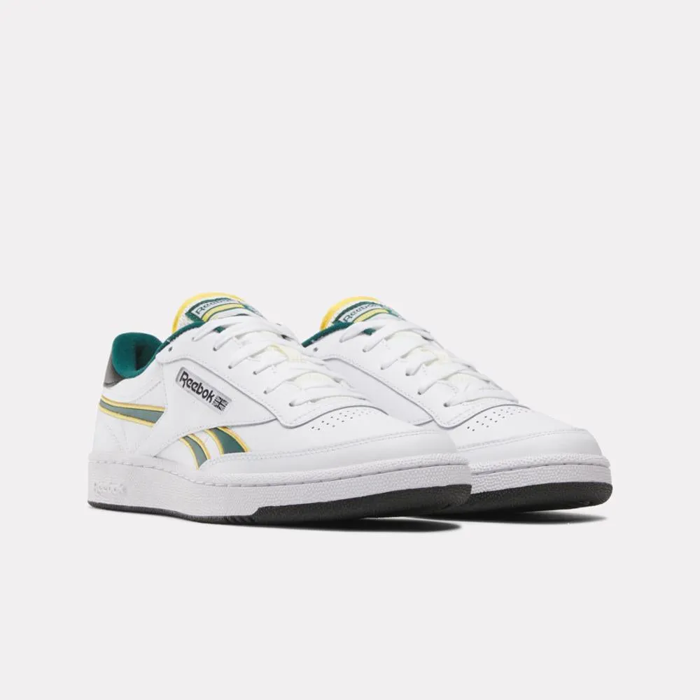 Reebok Footwear Men Club C Revenge Shoes WHITE/FIERCEGOLD/CLGTGREEN