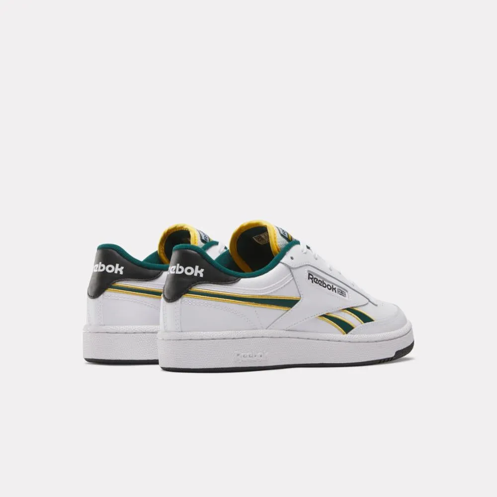 Reebok Footwear Men Club C Revenge Shoes WHITE/FIERCEGOLD/CLGTGREEN