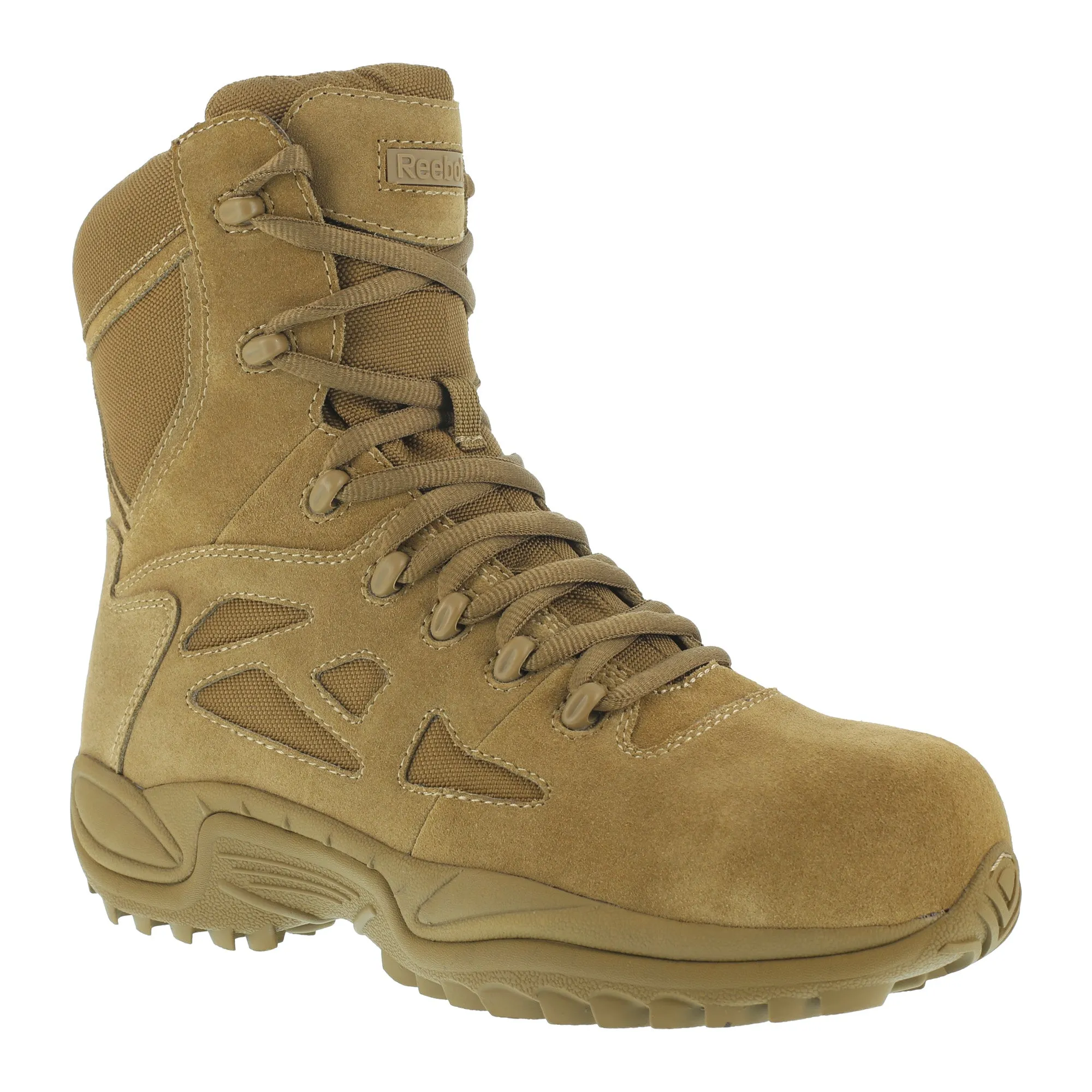 Reebok Womens Coyote Leather Tactical Boots Rapid Response LaceUp CT