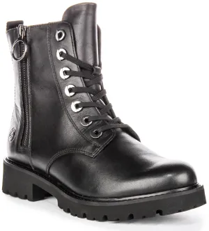 Remonte D8671-01 Combat Boots In Black For Women