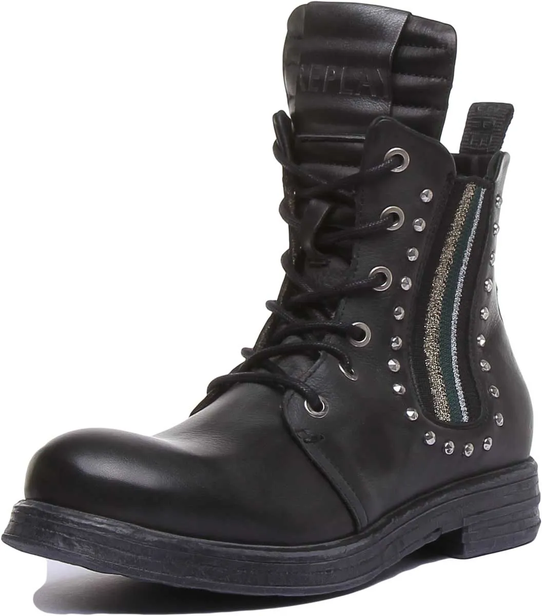 Replay Womens Ankle Boots In Black